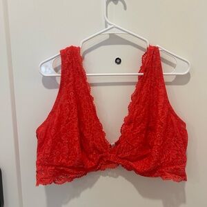 Old Navy Vibrant Red Lace Bralette